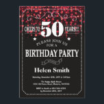 レッドグリッター50th誕生日招待状 招待状<br><div class="desc">赤グリッター50番目の誕生日招待状。ホワイトタイポグラフィ。黒と白の黒板の背景大人の誕生日。男女誕生日10代の少年女性のデイ招待状第13回第15回第16回第18回第20回第21回第30回第40回第60回第70回第80回第90回第100回。年齢に関係なく。さらにカスタマイズするには、「クリックカスタマイズit」ボタンをクリックし、デザインツールを使用してこのテンプレートを変更してください。</div>