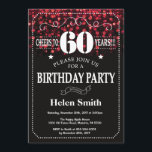 レッドグリッター60番目の誕生日招待状 招待状<br><div class="desc">赤グリッター60th誕生日招待状。白タイポグラフィ。黒と白の黒板の背景大人誕生日。男性または女性誕生日。キッズボーイまたはガールレディ10代のティーンエイジ招待状。13日15日18日20日21日30日50日70日80日90日100日。任意の年齢さらにカスタマイクリックズを行う場合はカスタマイズ、「IT」ボタンをクリックし、このテンプレートを変更するために当社のデザインツールを使用する。</div>