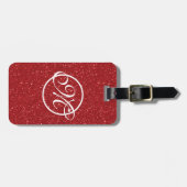 レッドグリッツプレストモノグラム ラゲッジタグ (正面横)