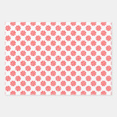 レッドグリーンとホワイトホリデーペパーミントキャンディ ラッピングペーパーシート (正面3)