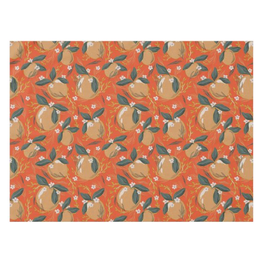 レッドグリーンエレガント金ゴールドウィンターフルーツホリデー テーブルクロス (正面(横))