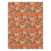 レッドグリーンエレガント金ゴールドウィンターフルーツホリデー テーブルクロス (正面)