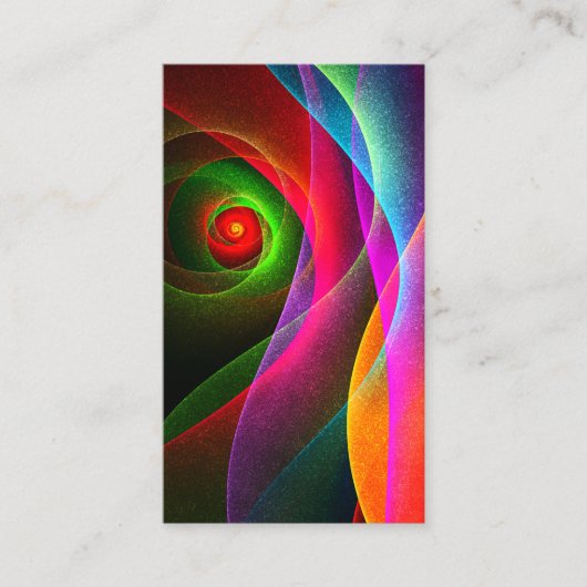 レッドグリーンオレンジモダン抽象芸術アートパターン#22 名刺 (正面)