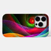 レッドグリーンオレンジモダン抽象芸術アートパターン#22 Case-Mate iPhoneケース (裏面 (横))
