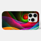 レッドグリーンオレンジモダン抽象芸術アートパターン#22 Case-Mate iPhoneケース (裏面 (横))
