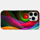 レッドグリーンオレンジモダン抽象芸術アートパターン#22 Case-Mate iPhoneケース (裏面 (横))