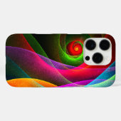 レッドグリーンオレンジモダン抽象芸術アートパターン#22 Case-Mate iPhoneケース (裏面 (横))