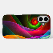 レッドグリーンオレンジモダン抽象芸術アートパターン#22 Case-Mate iPhoneケース (裏面 (横))