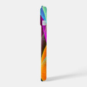 レッドグリーンオレンジモダン抽象芸術アートパターン#22 iPhone 15ケース (左側面)