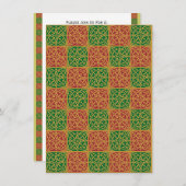 レッドグリーンカスタム(紋章の)フラ・ダ・リホリデー4.5x6.25 招待状 (正面/裏面)