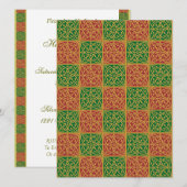 レッドグリーンカスタム（紋章の）フラ・ダ・リホリデー5.5x7.5 招待状 (正面/裏面)