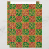 レッドグリーンカスタム（紋章の）フラ・ダ・リホリデー6.5x8.75 招待状 (正面/裏面)