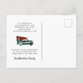 レッドグリーンカークリスマスツリーホリデームービング 案内ポストカード (裏面)