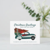 レッドグリーンカークリスマスツリーホリデームービング 案内ポストカード (スタンド正面)