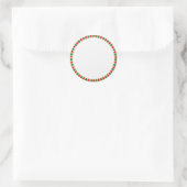 レッドグリーンキャンディーキーン縁どスクリスマスヴィンテージ ラウンドシール (バッグ)