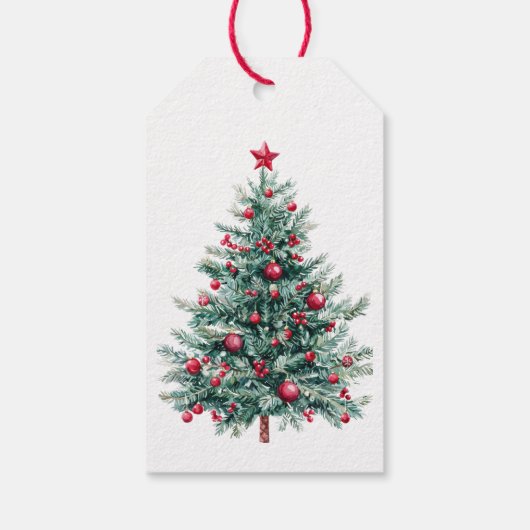 レッドグリーンクリスマスサンタクロース ギフトタグ (裏面)