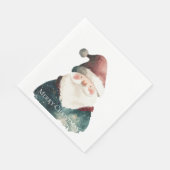 レッドグリーンクリスマスサンタクロース スタンダードランチョンナプキン (角)