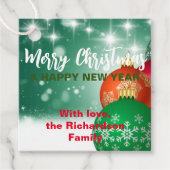 レッドグリーンクリスマスバウブスウィンターワンダーランド フェイバータグ (正面)