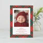レッドグリーンクリスマスプレイドベビー発表 案内状 (スタンド正面)