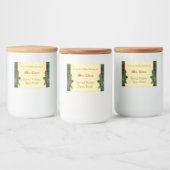 レッドグリーンクリスマスプレイドホリデーベーキングステッカー フードラベル (ボトル)