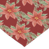 レッドグリーンクリスマスホリデーポインセチア植物学 ショートテーブルランナー (コーナー)