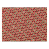 レッドグリーンクリスマスホリデーポインセチア植物学 テーブルクロス (正面(横))