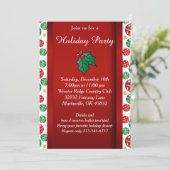 レッドグリーンクリスマスホリデー 招待状 (スタンド正面)