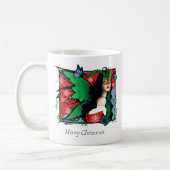 レッドグリーンクリスマス至妖精 コーヒーマグカップ (左)