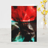 レッドグリーングレーフィルミー抽象芸術ファンタジーフラワーデザイン カード (黄色い花)