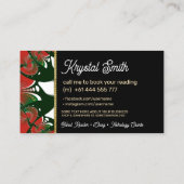 レッドグリーンゴールデン女神タロット名刺 名刺 (裏面)