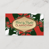 レッドグリーンゴールデン女神タロット名刺 名刺 (正面)