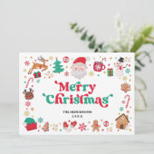 レッドグリーンサンタメリークリスマスウィンターワンダーランド シーズンカード (スタンド正面)