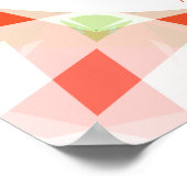 レッドグリーンシャインブライトスターネーム子供部屋デコール ポスター (角)