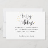 レッドグリーンシーズンズグリーティングビジネスホリデー カード (裏面)