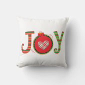 レッドグリーンジョイクリスマスホリデー クッション (正面)