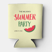 レッドグリーンスイカサマーパーティークーラーボックス 缶クーラー (正面)