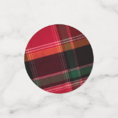 レッドグリーンスクエアプレイドマドラスパターン コンフェッティ (スモール正面)