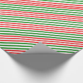 レッドグリーンストライプ紙 ラッピングペーパー (角)