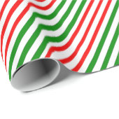 レッドグリーンストライプ紙 ラッピングペーパー (ロールコーナー)