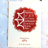 レッドグリーンスノーフレークビジネスホリデーカード 招待状