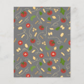 レッドグリーンチャコールパスタバジルスクラップブック紙 (正面)