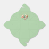 レッドグリーンテディベアサンタメリークリスマスパーティー フェイバーボックス (折り畳みなし)