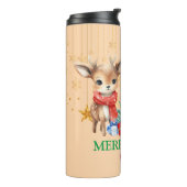 レッドグリーントナディアサンタメリークリスマスパーティー タンブラー (回転左)