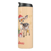 レッドグリーントナディアサンタメリークリスマスパーティー タンブラー (回転右)