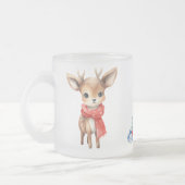 レッドグリーントナディアサンタメリークリスマスパーティー フロストグラスマグカップ (左)