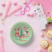 レッドグリーントナディアサンタメリークリスマスパーティー ペーパーボウル (パーティー)