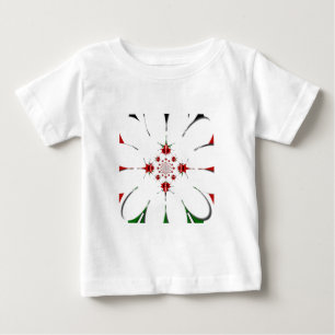 レッドグリーンハクナマタタ万華鏡のように千変万化するパターンアートデザイン ベビーTシャツ