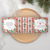 レッドグリーンフェスティバルChinoiserie 4 Photo Christmas 三つ折りクリスマスカード
