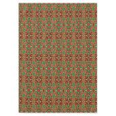 レッドグリーンフローラホリデーテーブルクロス テーブルクロス (正面)