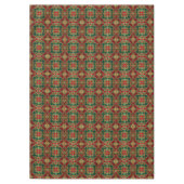 レッドグリーンフローラ装飾ホリデーテーブルクロス テーブルクロス (正面)